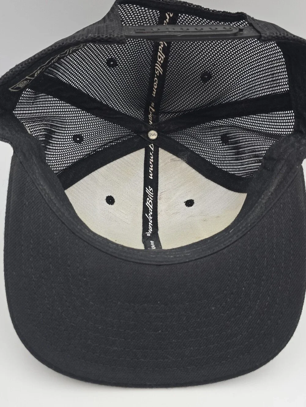 Branded Bills Leather Patch Trucker Adjustable Snapback Hat